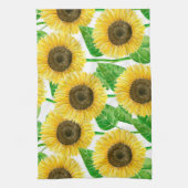 Sonnenblumen Aquarell Geschirrtuch (Vertikal)