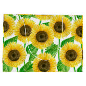 Sonnenblumen Aquarell Große Geschenktüte (Rückseite)