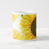 Sonnenblumen Aquarell Jumbo-Tasse (Vorderseite)
