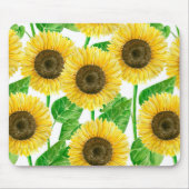 Sonnenblumen Aquarell Mousepad (Vorne)