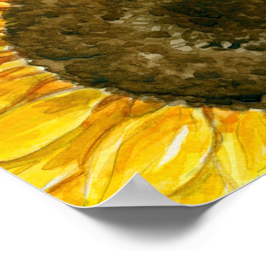 Sonnenblumen Aquarell Poster (Ecke)