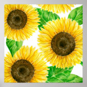 Sonnenblumen Aquarell Poster (Vorne)