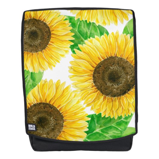 Sonnenblumen Aquarell Rucksack (Vorderseite)