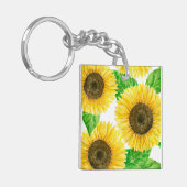 Sonnenblumen Aquarell Schlüsselanhänger (Vorderseite links)