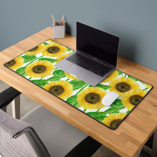 Sonnenblumen Aquarell Schreibtischunterlage