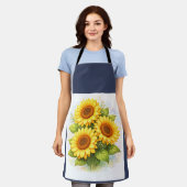 Sonnenblumen-Aquarell-Schürze Schürze (Getragen)