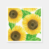 Sonnenblumen Aquarell Serviette (Vorderseite)