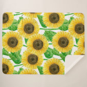 Sonnenblumen Aquarell Sherpadecke (Vorderseite (Horizontal))