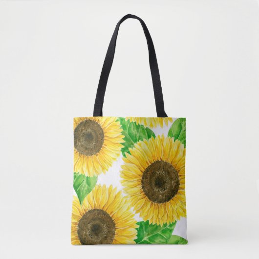 Sonnenblumen Aquarell Tasche (Vorderseite)