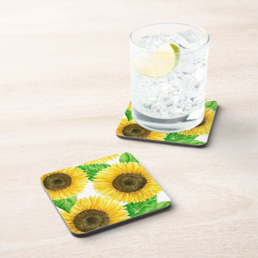Sonnenblumen Aquarell Untersetzer (Rechte Seite)