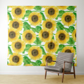 Sonnenblumen Aquarell Wandteppich (Beispiel (Horizontal))