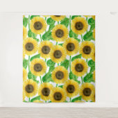 Sonnenblumen Aquarell Wandteppich (Vorderseite)