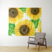 Sonnenblumen Aquarell Wandteppich (Beispiel (Horizontal))