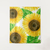 Sonnenblumen Aquarell Wandteppich (Vorderseite)
