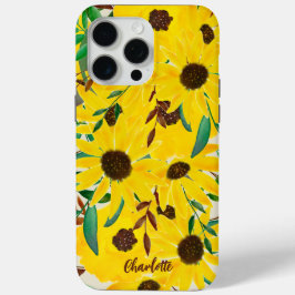 Sonnenblumen Aquarellgelbe Florals Personalisiert Case-Mate iPhone Hülle