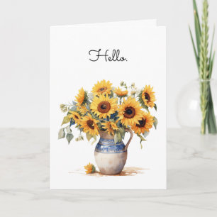 Sonnenblumen Aquarellmalerei Gruß Karte