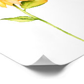 Sonnenblumen Aquarellmalerei Poster (Ecke)