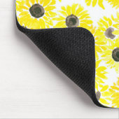 Sonnenblumen Aquarellmuster Mousepad (Ecke)