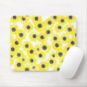 Sonnenblumen Aquarellmuster Mousepad (Mit Mouse)