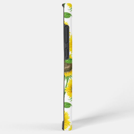 Sonnenblumen Aquarellmuster Samsung Galaxy Hülle (Rechte Seite)