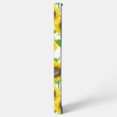 Sonnenblumen Aquarellmuster Samsung Galaxy Hülle (Linke Seite)