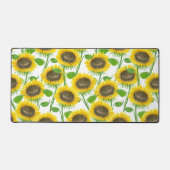 Sonnenblumen Aquarellmuster Schreibtischunterlage (Vorderseite)