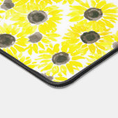 Sonnenblumen Aquarellmuster Schreibtischunterlage (Ecke)