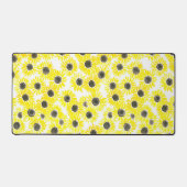 Sonnenblumen Aquarellmuster Schreibtischunterlage (Vorderseite)