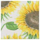Sonnenblumen Aquarellmuster Stoff (Nahaufnahme)