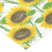 Sonnenblumen Aquarellmuster Tischdecke (Schrägansicht)