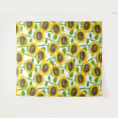 Sonnenblumen Aquarellmuster Wandteppich (Vorderseite (Horizontal))