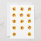 Sonnenblumen Arch Botanische Hochzeit im Herbst Einladung (Rückseite)