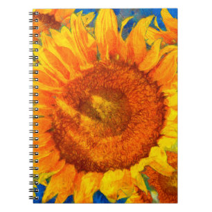 Sonnenblumen Arrangement. Van Gogh Stil Imitation. Notizblock