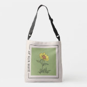 Sonnenblumen Art - Crossbody Bag Tragetaschen Mit Langen Trägern (Rückseite)