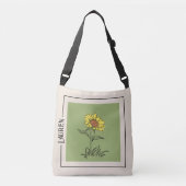 Sonnenblumen Art - Crossbody Bag Tragetaschen Mit Langen Trägern (Vorderseite)