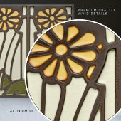 Sonnenblumen Art Deco Blumengestalt Jugendstil Fliese