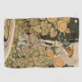 Sonnenblumen Art Nouveau Garden Golfhandtuch (Horizontal)