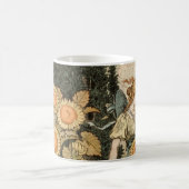 Sonnenblumen Art Nouveau Garden Kaffeetasse (Mittel)