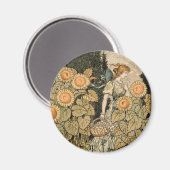 Sonnenblumen Art Nouveau Garden Magnet (Vorderseite/Rückseite)