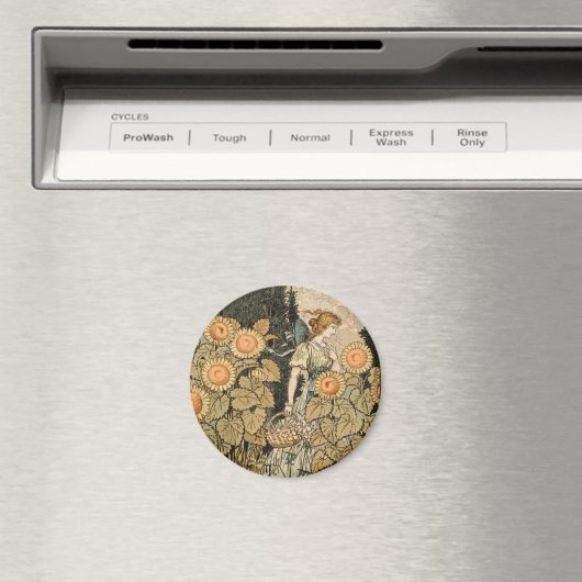 Sonnenblumen Art Nouveau Garden Magnet (In Situ (Geschirrspüler))