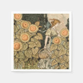 Sonnenblumen Art Nouveau Garden Serviette (Vorderseite)
