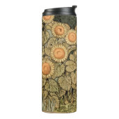 Sonnenblumen Art Nouveau Garden Thermosbecher (Nach links gedreht)