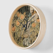 Sonnenblumen Art Nouveau Garden Uhr (Winkel)