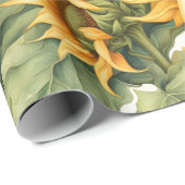 Sonnenblumen Art Pattern Design Geschenkpapier (Rolleneckpunkt)