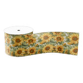 Sonnenblumen Art Pattern Design Ripsband (Spule)