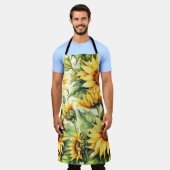 Sonnenblumen Art Pattern Design Schürze (Getragen)