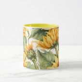 Sonnenblumen Art Pattern Design Tasse (Zentrum)