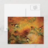Sonnenblumen Art Postkarte (Vorne/Hinten)