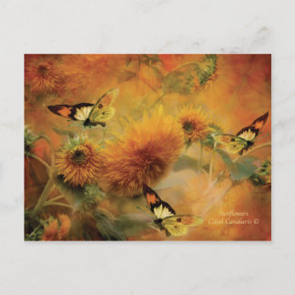 Sonnenblumen Art Postkarte