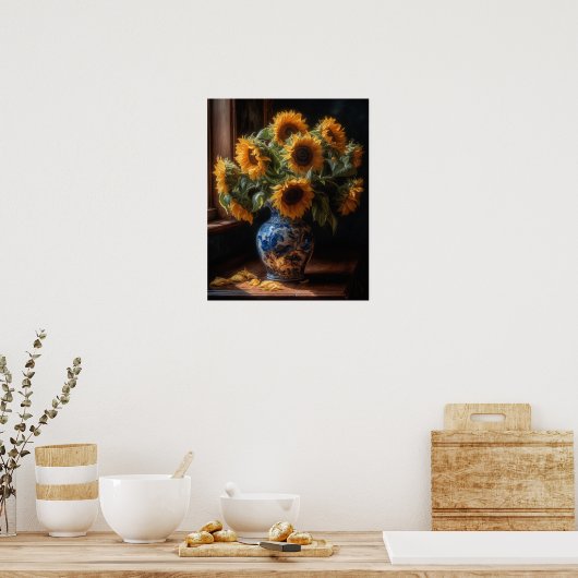 Sonnenblumen Art Print Poster (Küche)